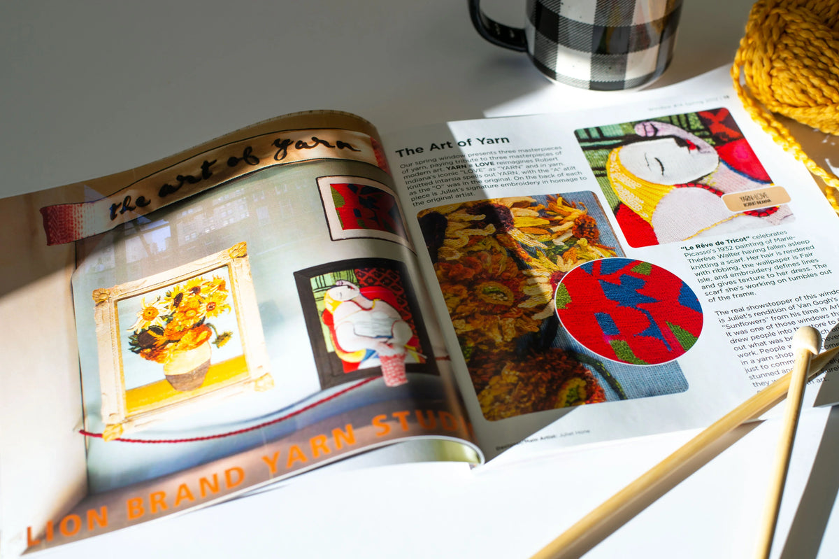 Windows of the Lion Brand® Yarn Studio