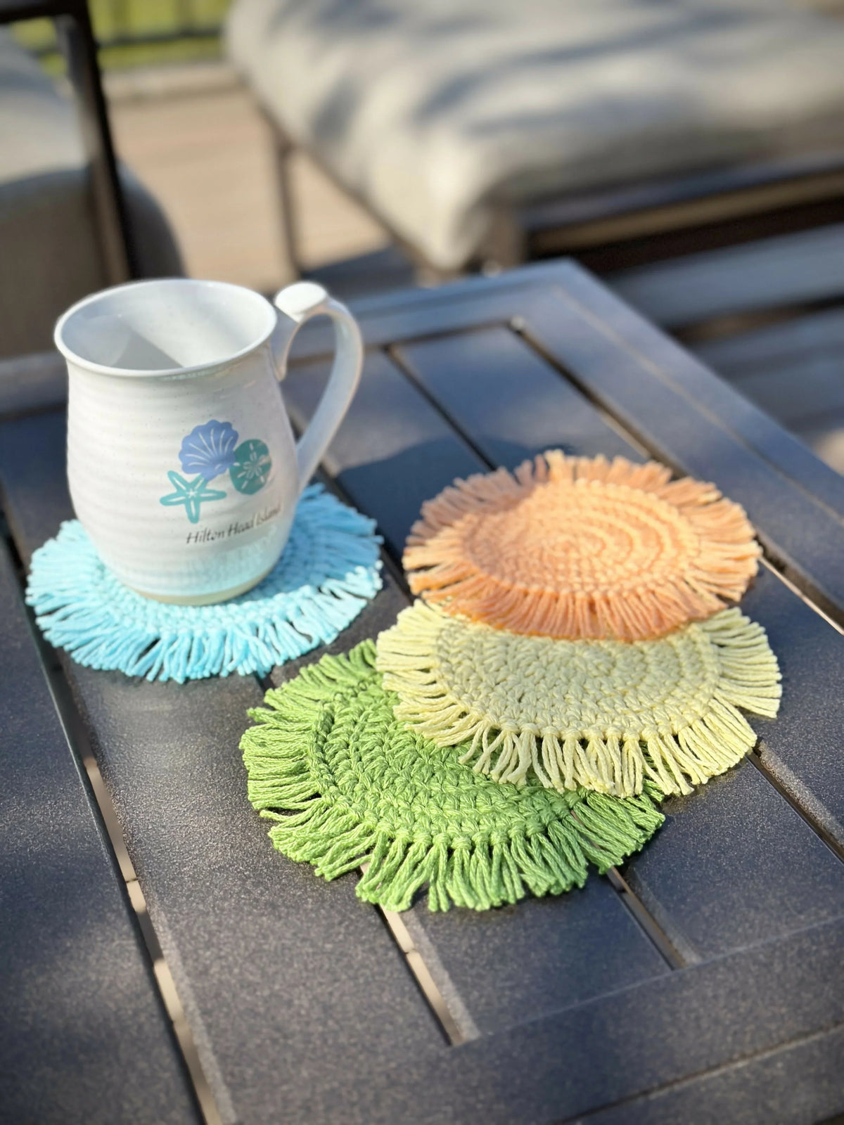 Spiral Mug Rug (Crochet)