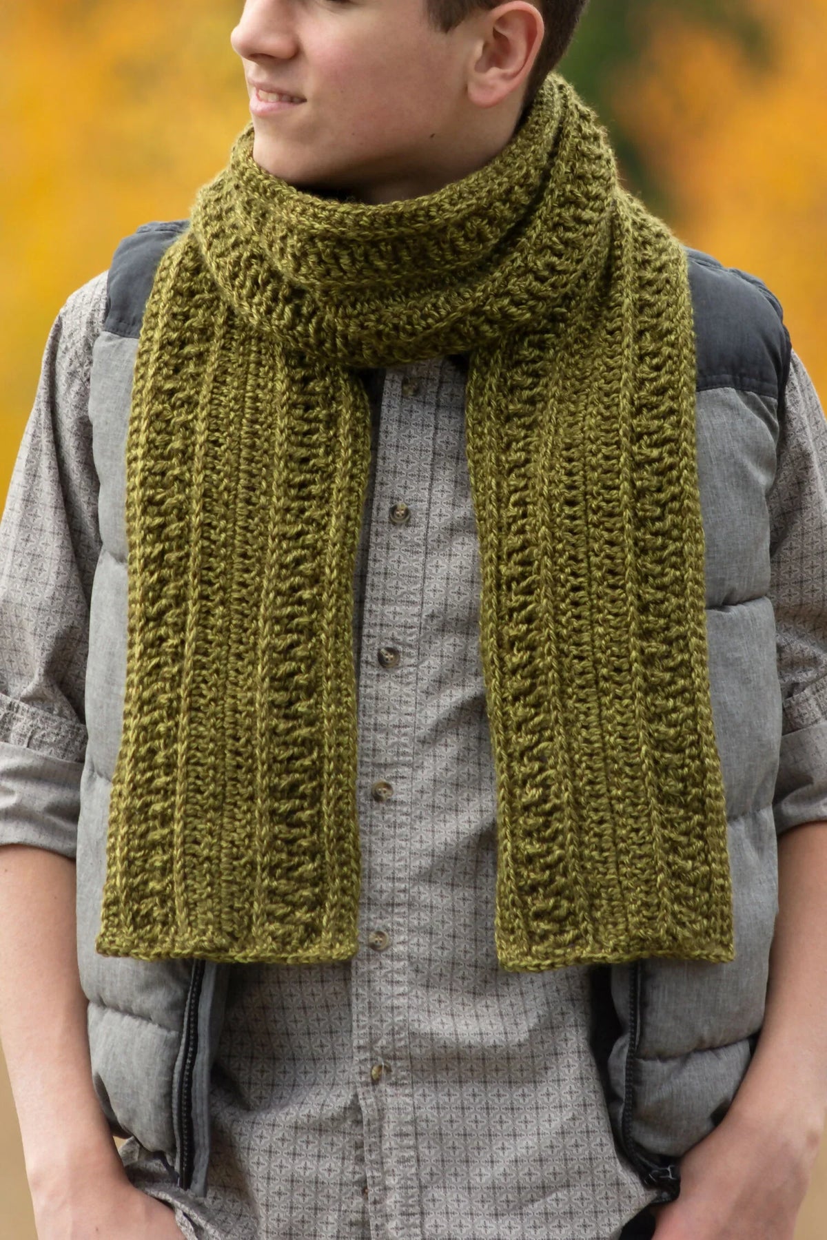Wanderlust Scarf for Men and Teens (Crochet)